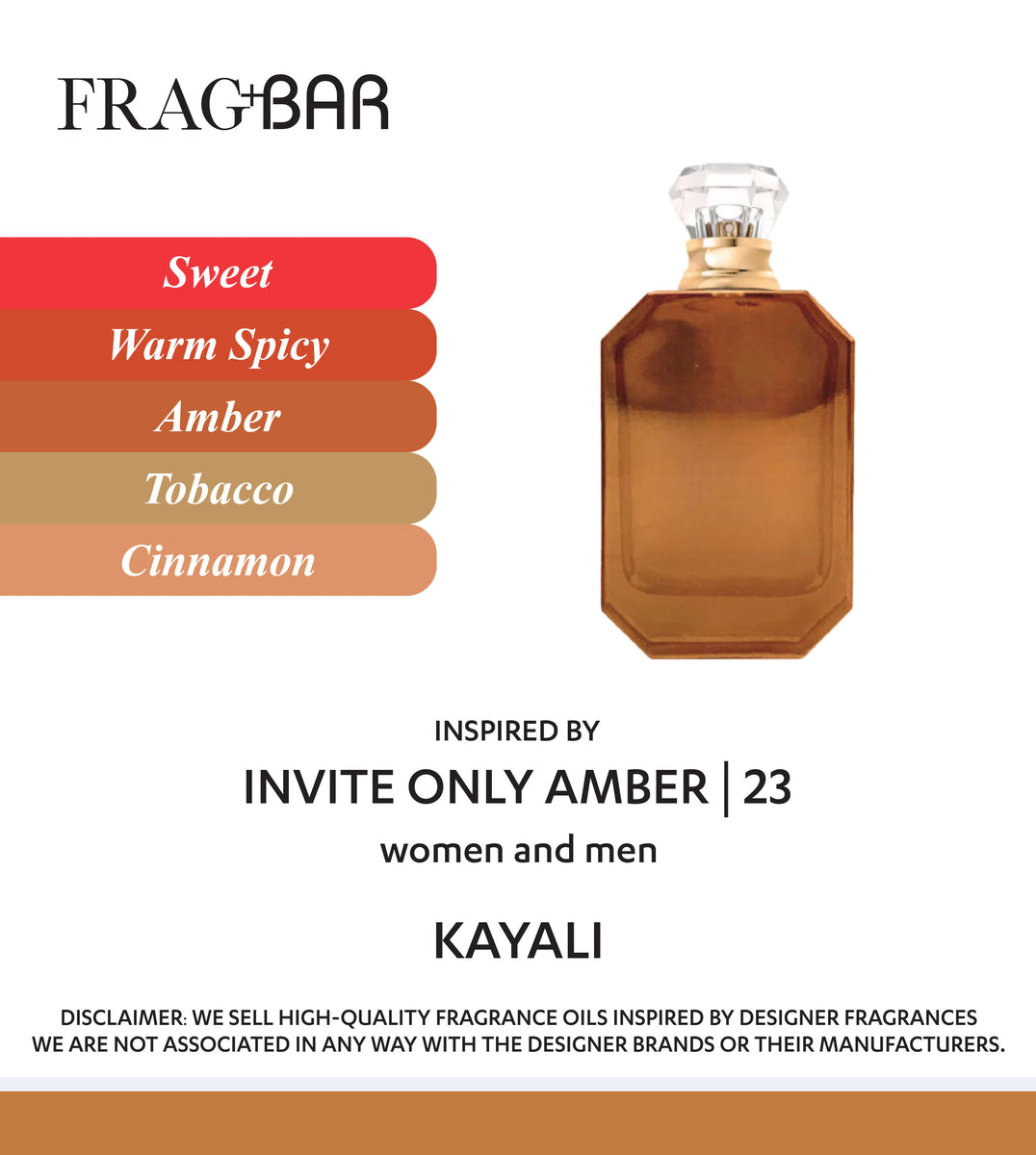 INVITE ONLY AMBER | 23 Inspired by Kayali | FragBar– Frag+Bar