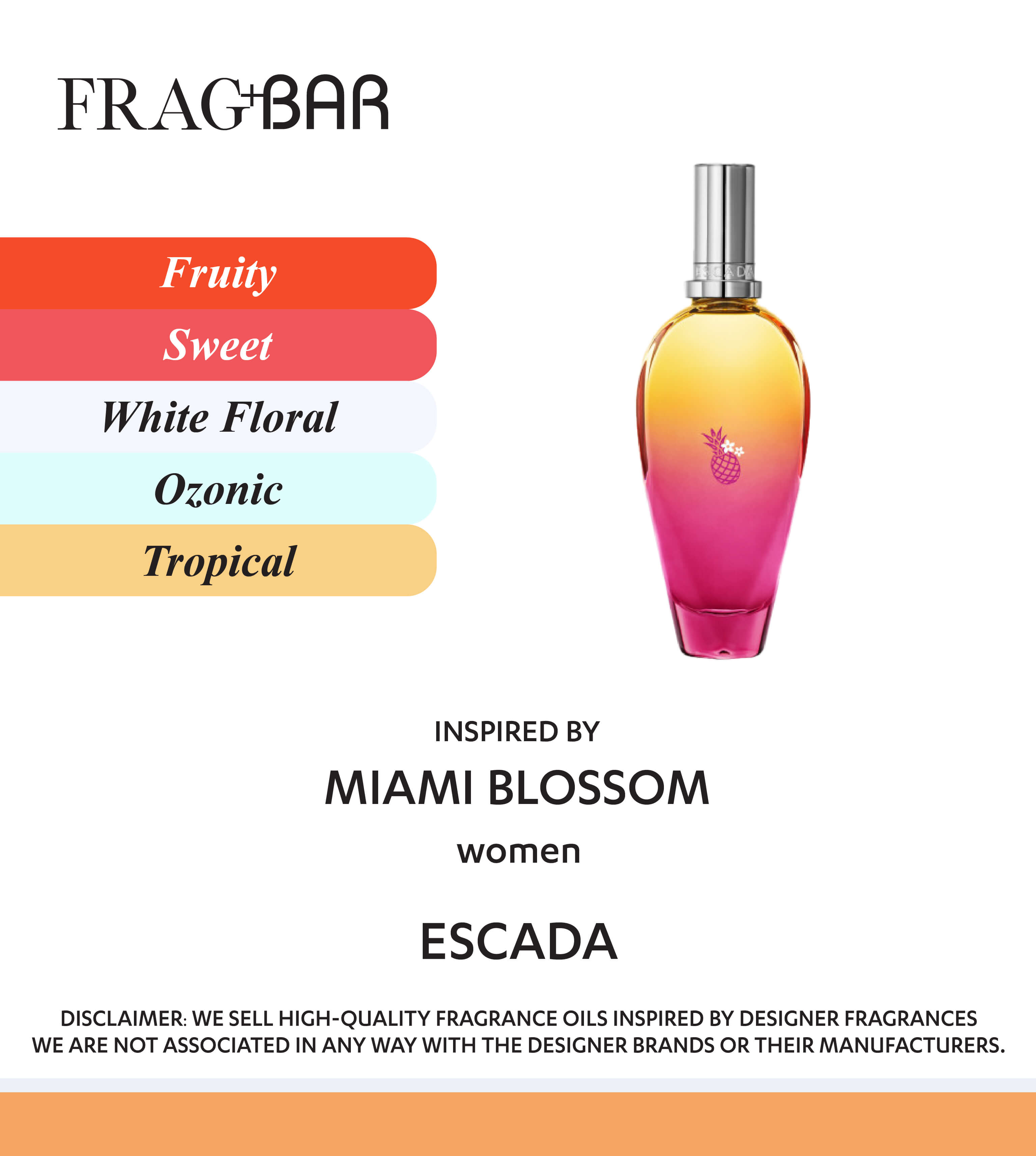エスカーダ　MIAMI BLOSSOM 100ml オードトワレ　箱付き　香水 Escada Miami Blossom Perfume, Summer Flower Scent, Eau De Toilette
