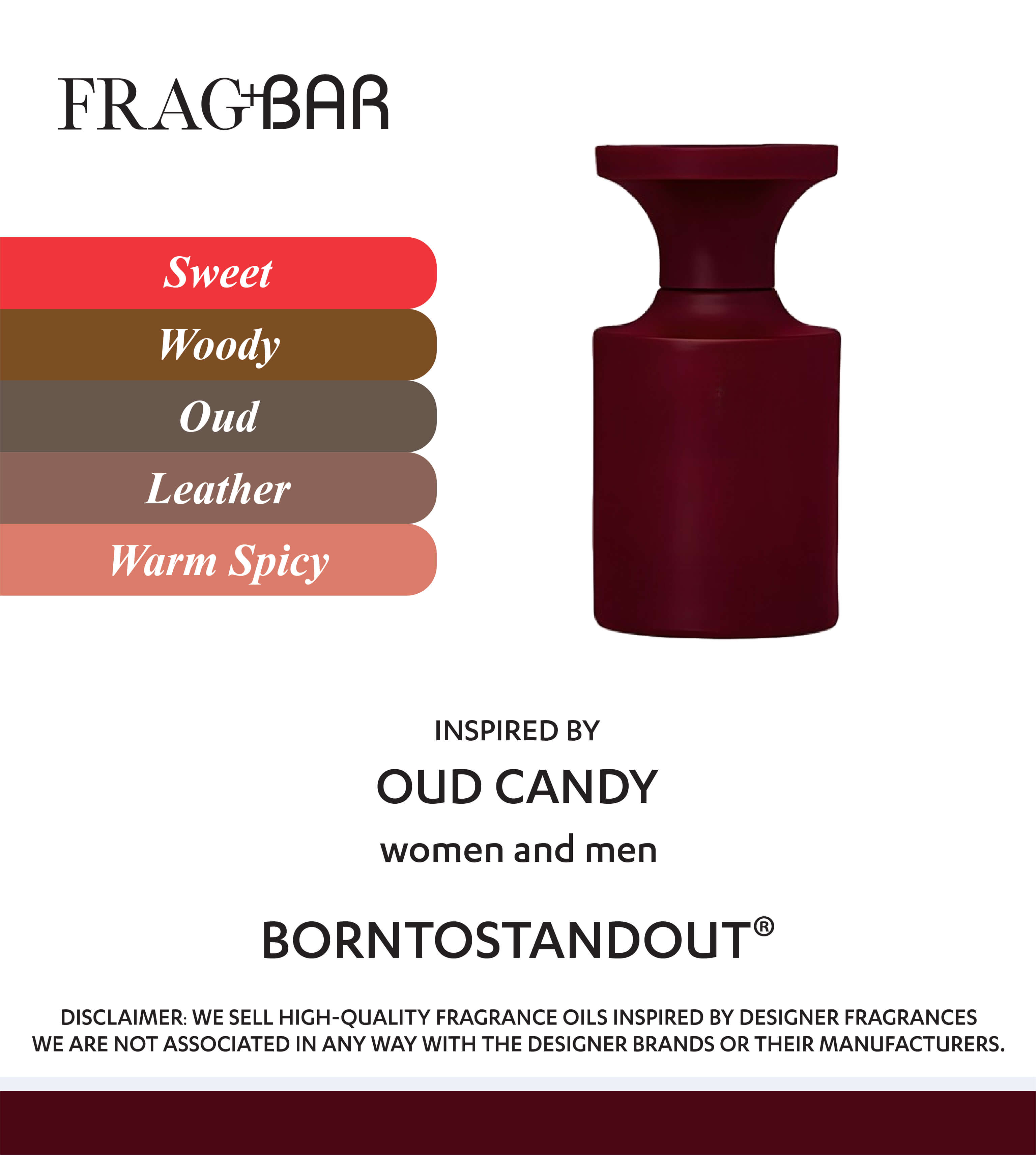 OUD CANDY Inspired by Borntostandout | FragBar– Frag+Bar BORNTOSTANDOUT - OUD CANDY 15ml