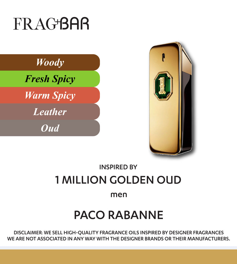 1 MILLION GOLDEN OUD Inspired by Paco Rabanne | FragBar