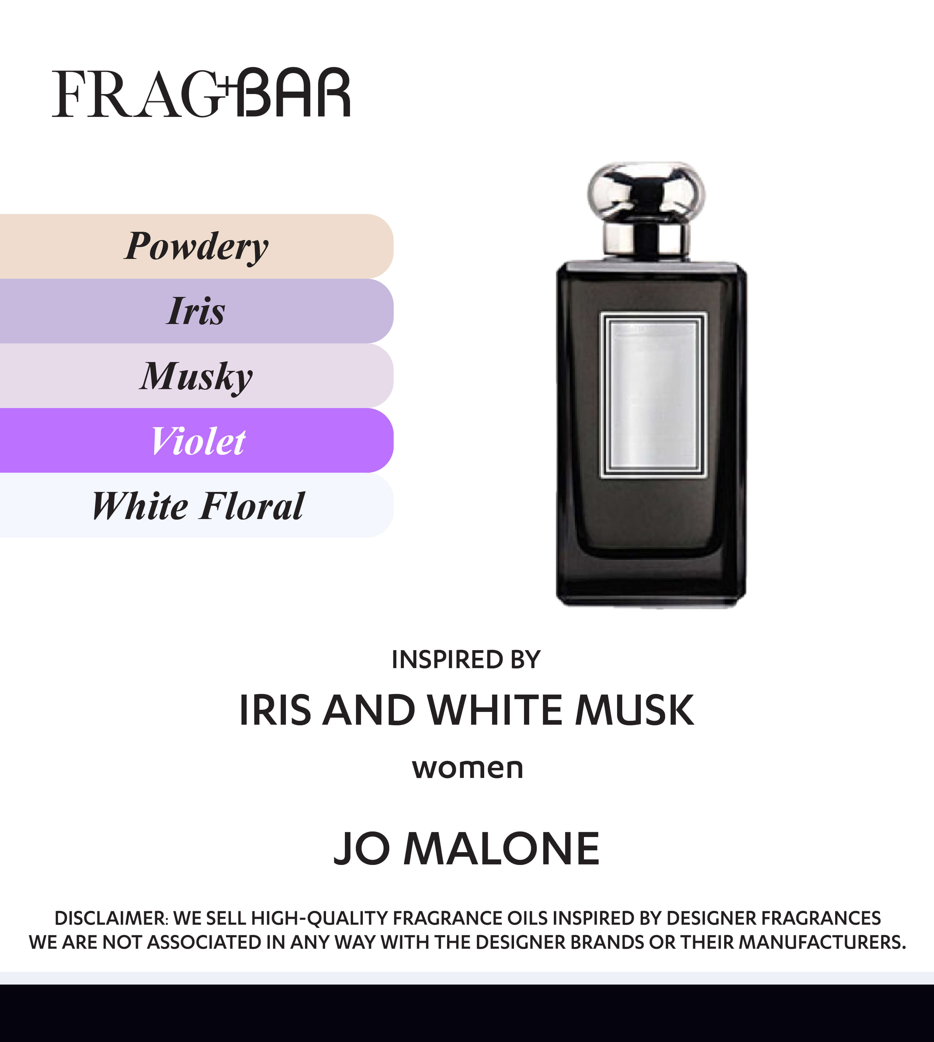 IRIS AND WHITE MUSK Inspired by Jo Malone London | FragBar– Frag+Bar