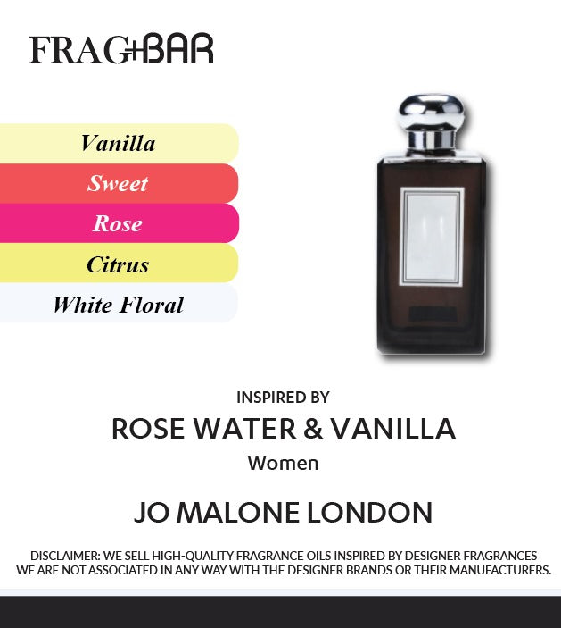 ROSE WATER & VANILLA Inspired by Jo Malone | FragBar