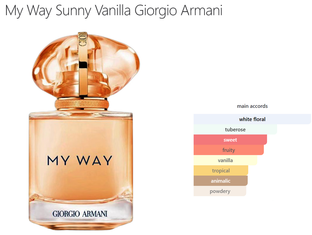 MY WAY SUNNY VANILLA