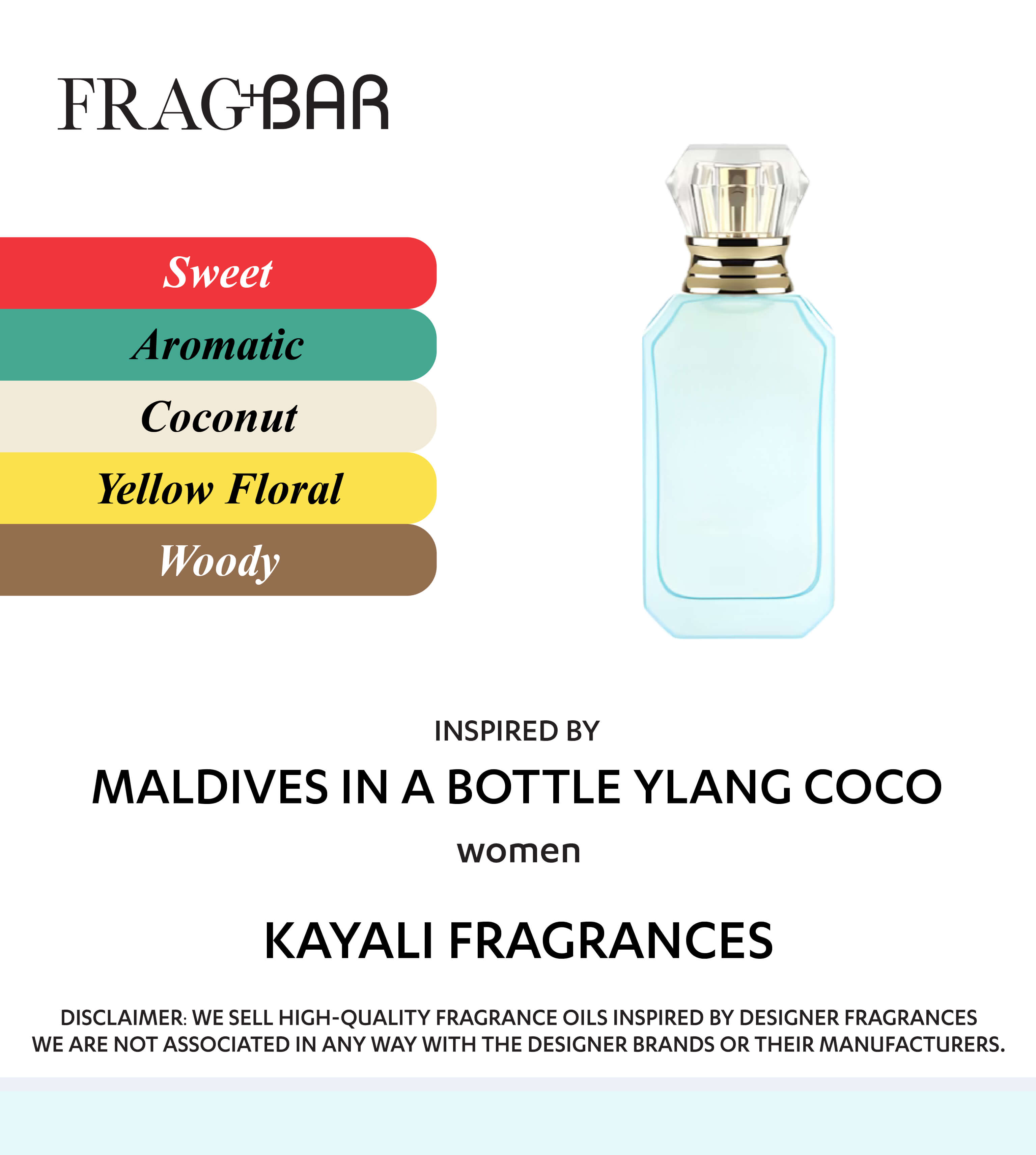 MALDIVES IN A BOTTLE YLANG COCO | 20 Inspired by Kayali | FragBar