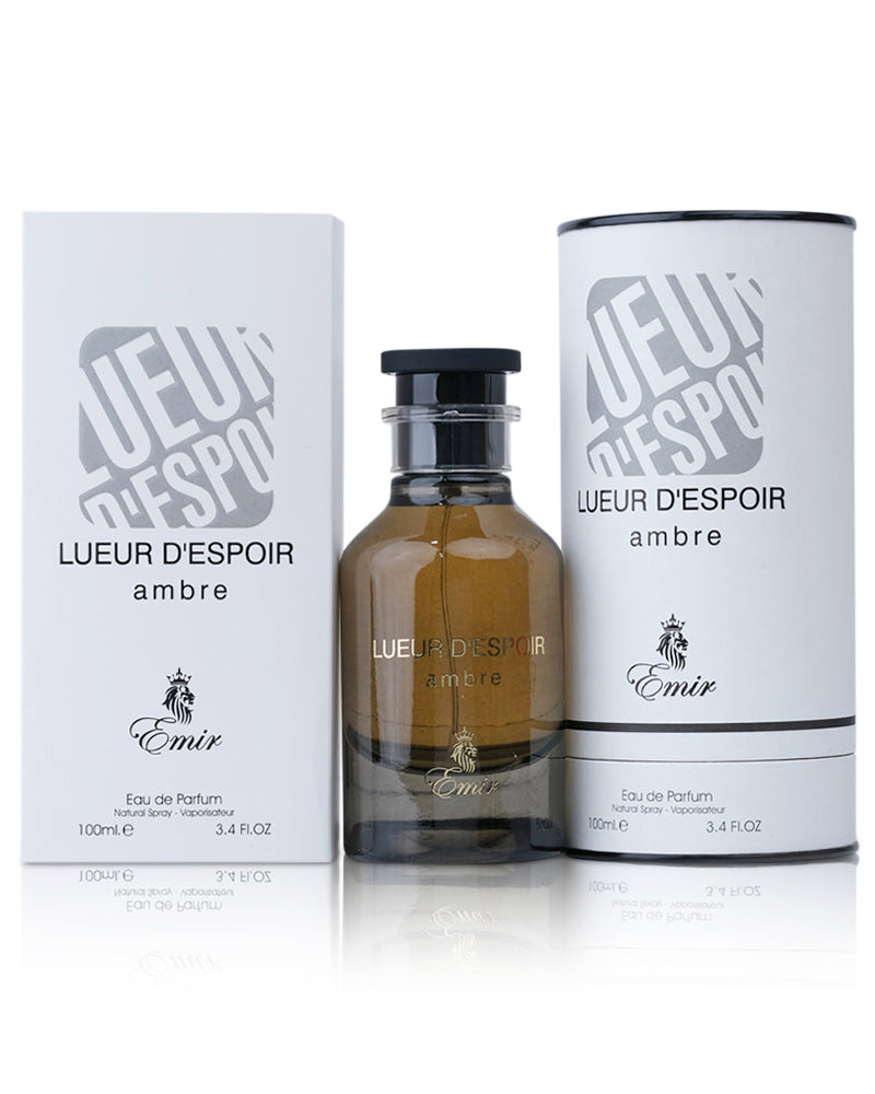 Emir Lueur D`espoir Ambre 100ML 3.4 oz (LV OMBRE NOMADE type) Oud Cologne  Parfum